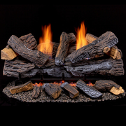Duluth Forge Ventless Dual Fuel Gas Log Set - 30 In. Berkshire Stacked Oak, 33,000 DLS-30R-2